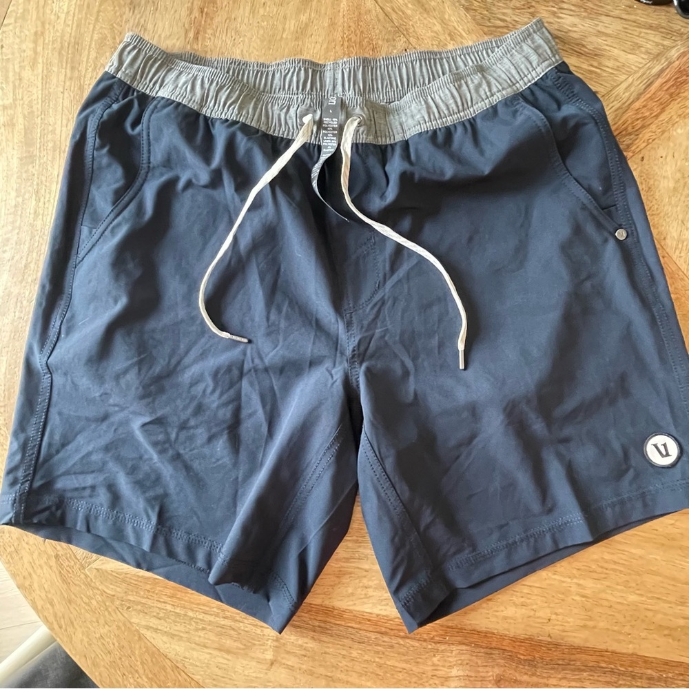 Men's Vuori Nwot Navy Blue Drawstring Shorts trunks navy lined